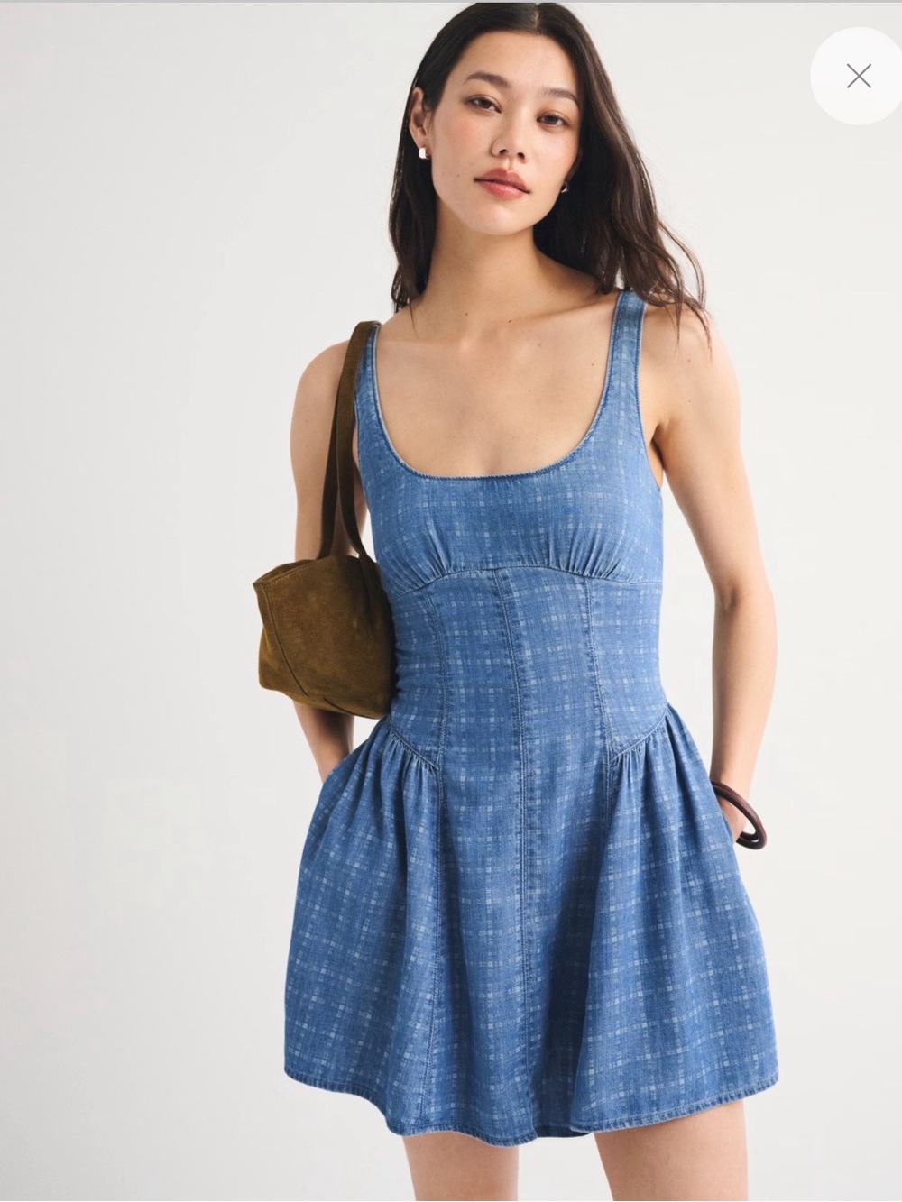 NWT denim bodice mini dress (sold out on Abercrombie)